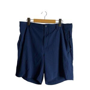 PGA Tour Men's Blue Flat Front Athletic Golf Shorts